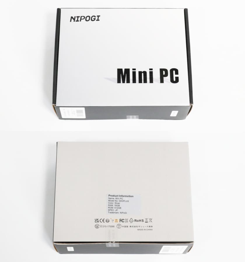 おまけ2個付き】NIPOGI Mini PC GK3PLUS N95 - デスクトップ型PC